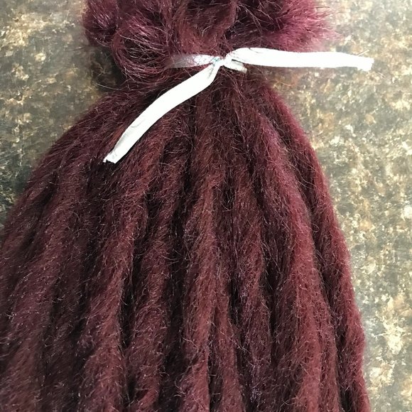 25 Burgundy Brown Dreads Dreadlock Hair Extensions
